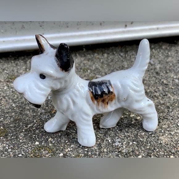 1940s Post WWII Vtg Glazed Ceramic Terrier Dog Figurine Made in Japan - Picture 2 of 12